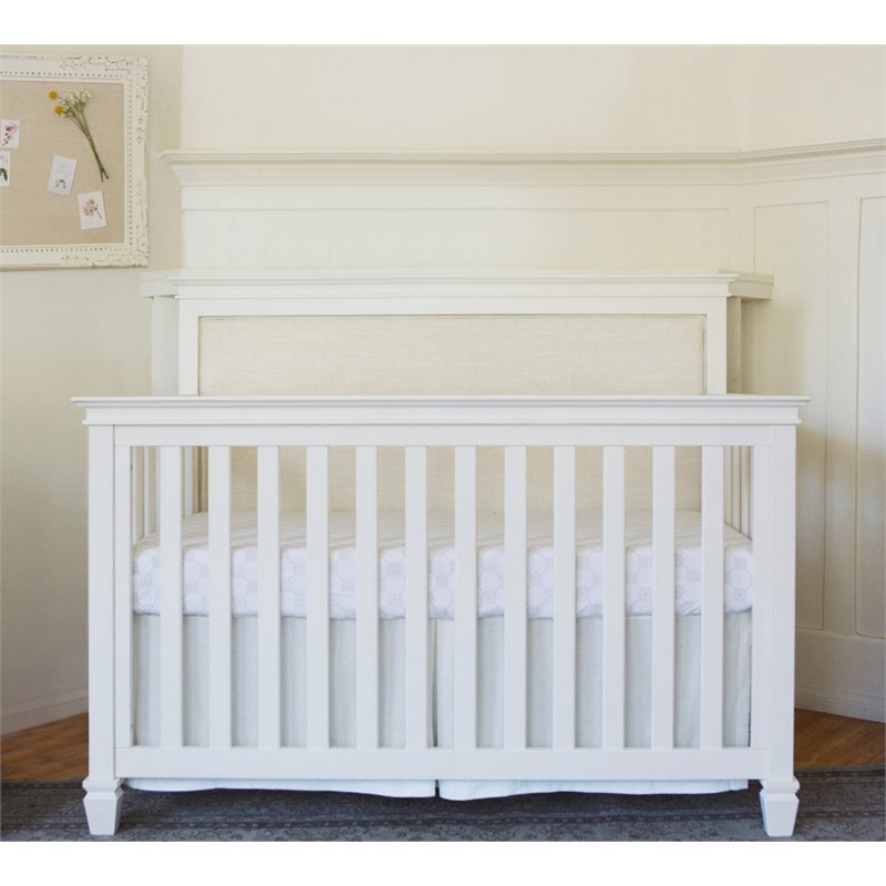 Namesake Classic Darlington 4-in-1 Convertible Crib in Warm White