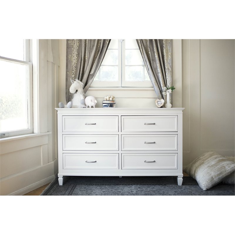 classic white dresser Homfa 4 Drawer White Dresser, Modern Storage Cabinet for Bedroom, Chest of Drawers Wood Organizer for Living Room