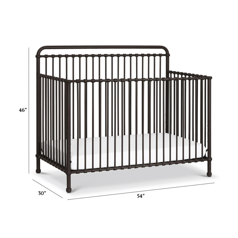 Namesake Classic Winston 4-in-1 Convertible Iron Crib in Vintage Iron