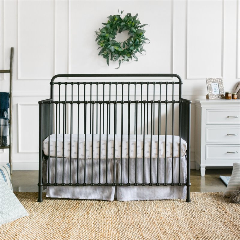 Namesake Classic Winston 4-in-1 Convertible Iron Crib in Vintage Iron