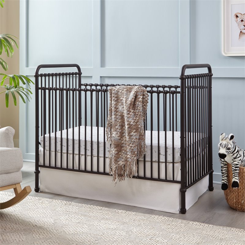 Namesake Classic Abigail 3-in-1 Convertible Iron Crib in Vintage Iron