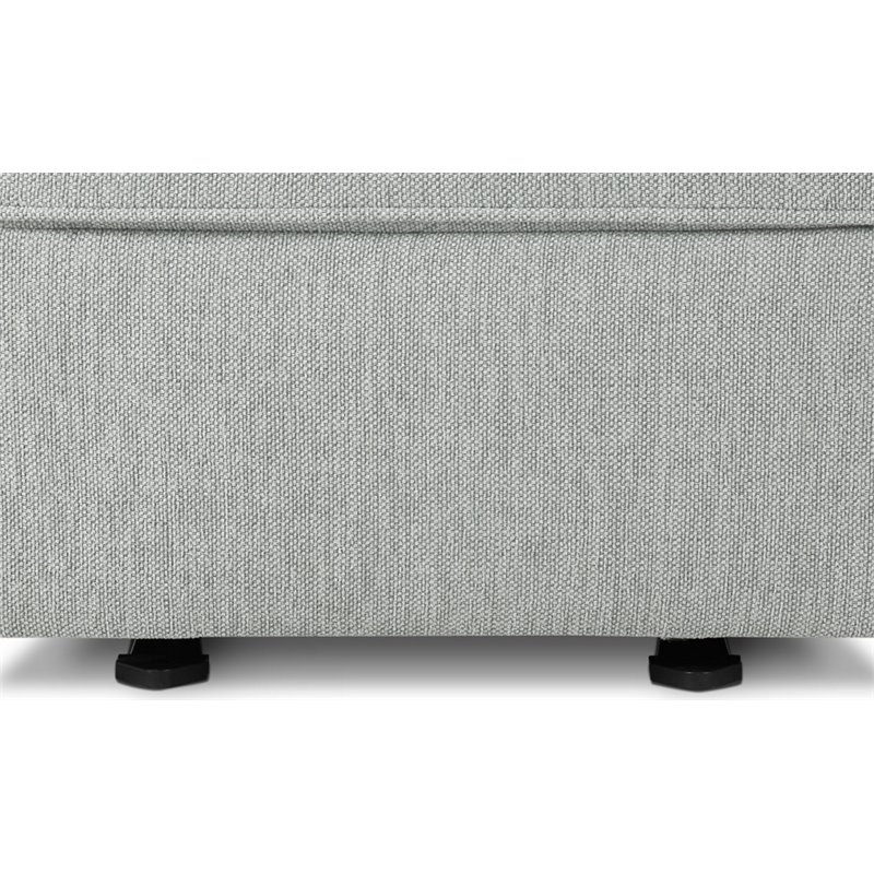 Namesake Classic Willa Alden Gliding Ottoman in Light Gray Weave Fabric