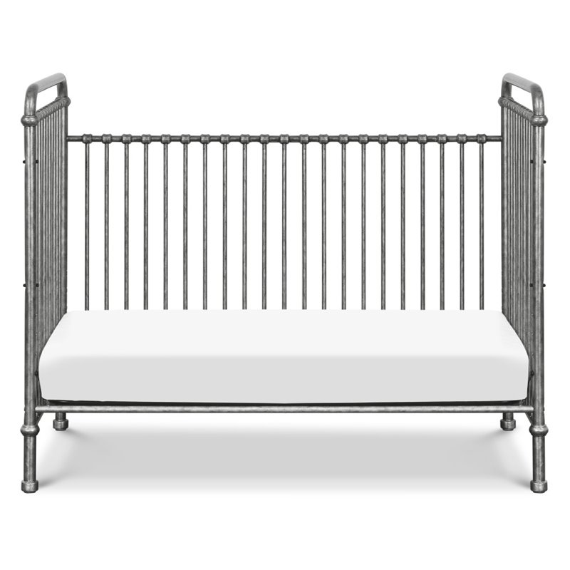 Namesake Classic Abigail 3-in-1 Metal Convertible Crib in Vintage Silver