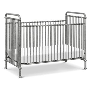 Namesake Classic Abigail 3-in-1 Metal Convertible Crib in Vintage Silver