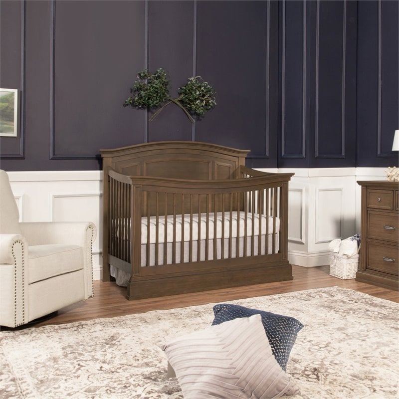 Namesake Classic Durham 4-in-1 Wood Convertible Crib in Derby Brown