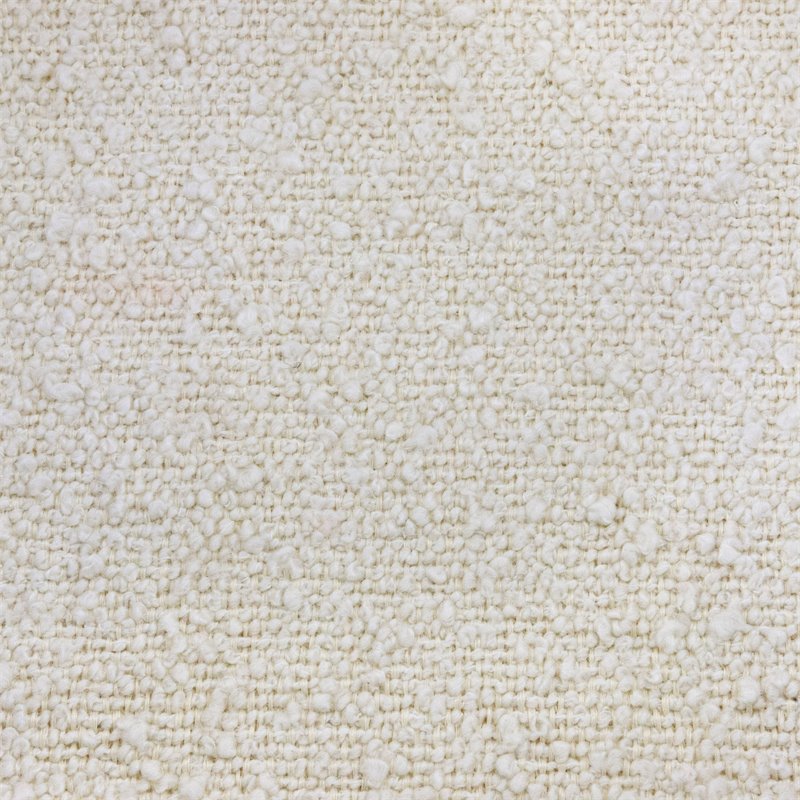Namesake Enoki Modern Fabric Storage Ottoman in White Boucle