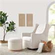 Namesake Naka Modern Fabric Storage Ottoman in Performance Cream