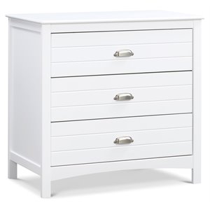 Namesake Nolan Modern 3-Drawers Pine Wood Kids Dresser in White