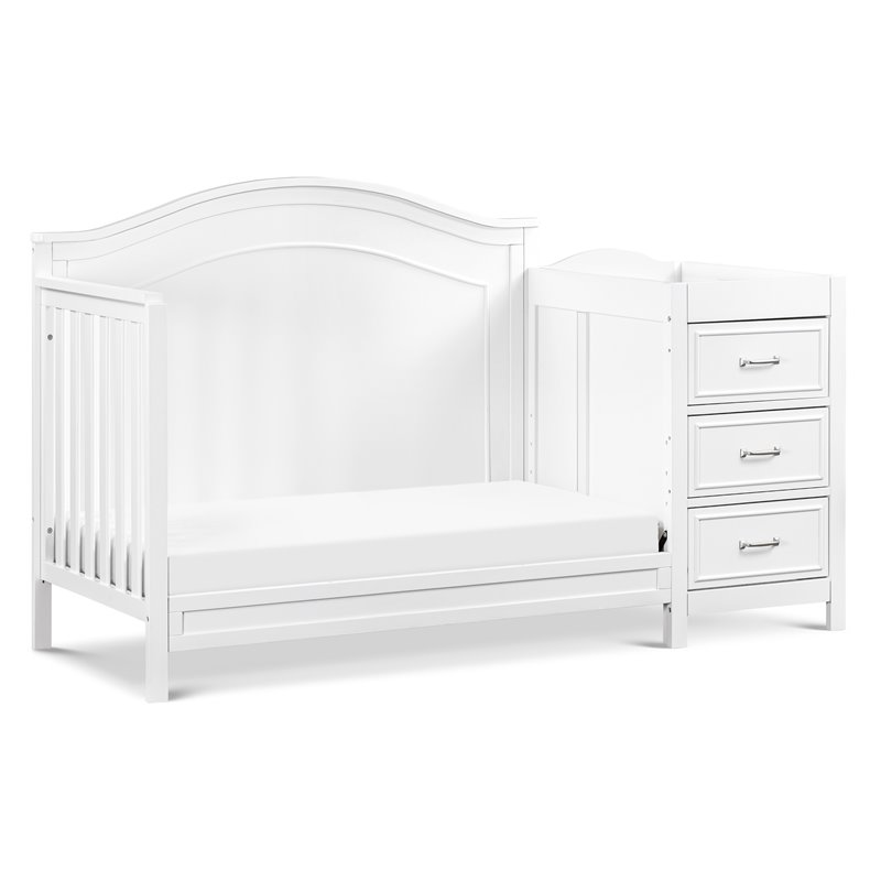 Namesake Charlie Wood 4-in-1 Convertible Crib & Changer in White