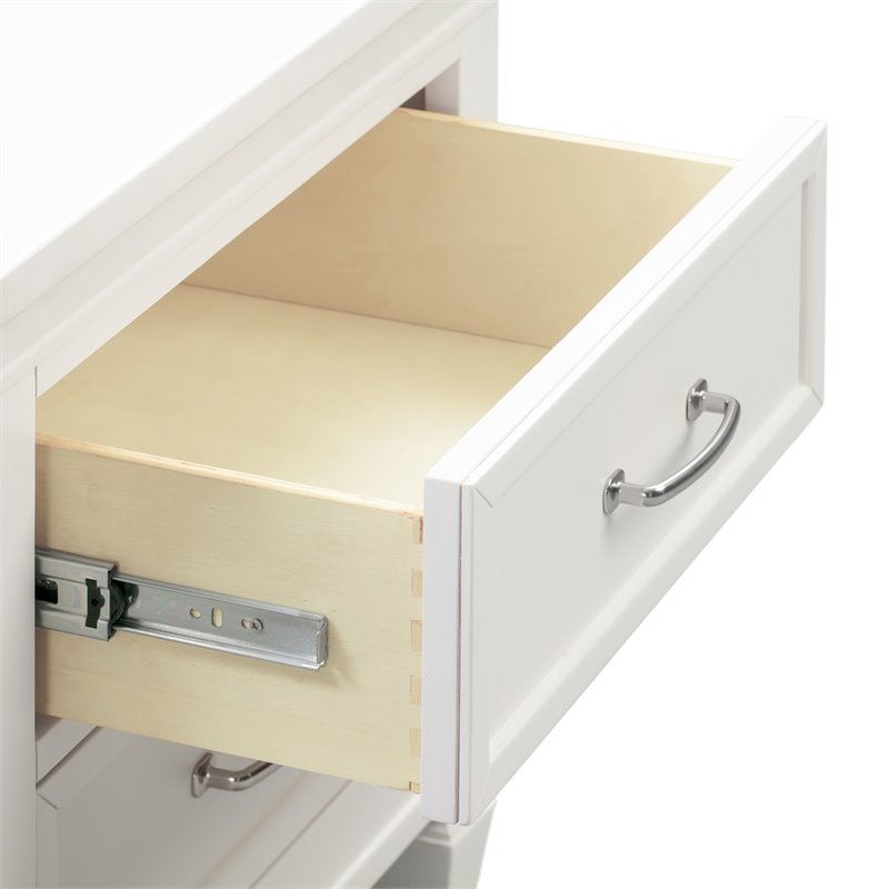 Namesake Darlington 2-Drawer Transitional Wood Nightstand in White