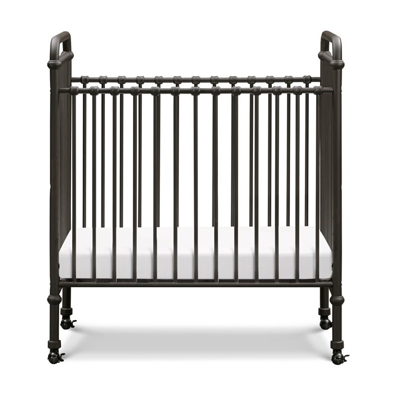 Namesake Abigail Metal 3-in-1 Convertible Mini Crib in Vintage Black