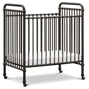 Namesake Abigail Metal 3-in-1 Convertible Mini Crib in Vintage Black