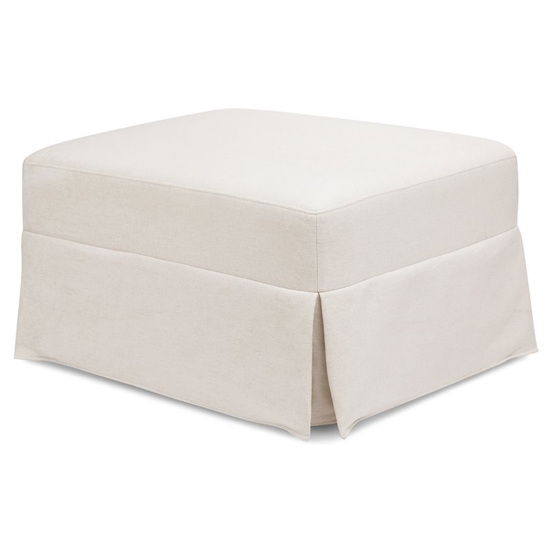 Namesake Crawford Modern Fabric Gliding Ottoman in Performance Cream