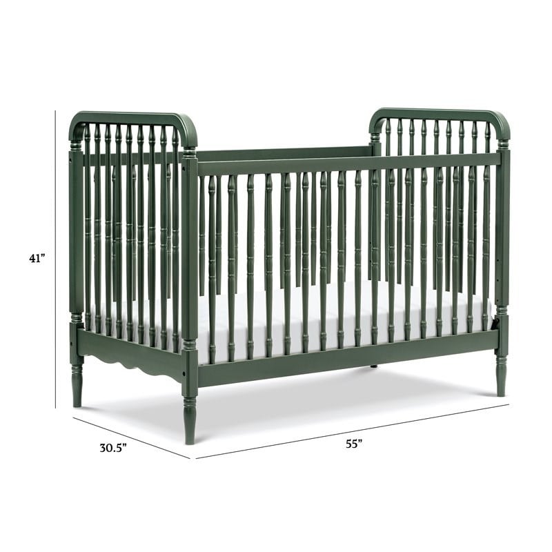 Namesake Liberty Wood 3-in-1 Convertible Crib in Forest Green