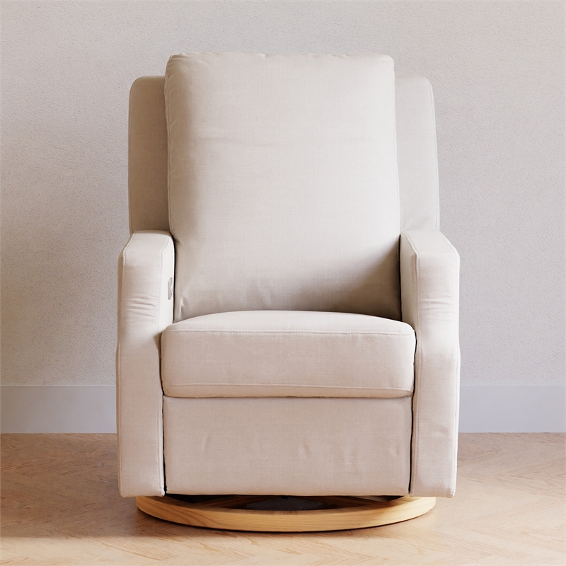 Namesake Crewe Electronic Swivel Glider Recliner in Performance Cream
