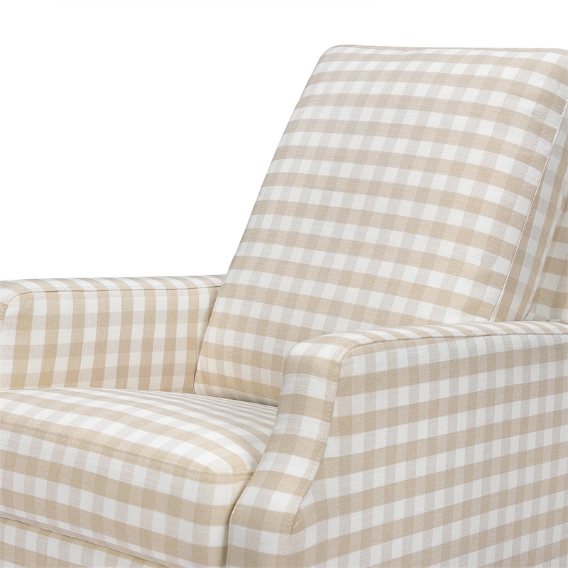 Namesake Crewe Recliner and Swivel Glider in Tan Gingham