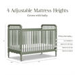 Liberty 3-in-1 Convertible Spindle Crib w/Toddler Bed Conversion Kit Juniper