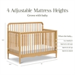 Namesake Liberty 4-in-1 Convertible Spindle Crib in Honey