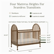 Namesake Alouette 3-in-1 Convertible Spindle Crib in Natural Walnut