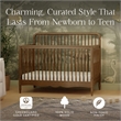 Namesake Liberty 4-in-1 Convertible Spindle Crib in Natural Walnut