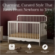 Namesake Liberty 4-in-1 Convertible Spindle Crib in Warm White
