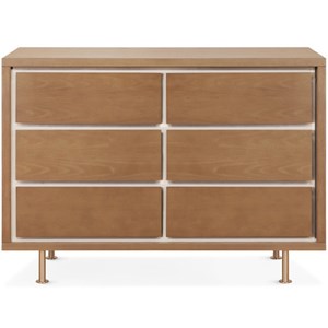 Nursery Works Novella 6 Drawer Baby Dresser in Stained Ash and Ivory