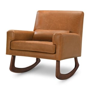 Nursery Works Sleepytime Faux Leather Rocker in Tan