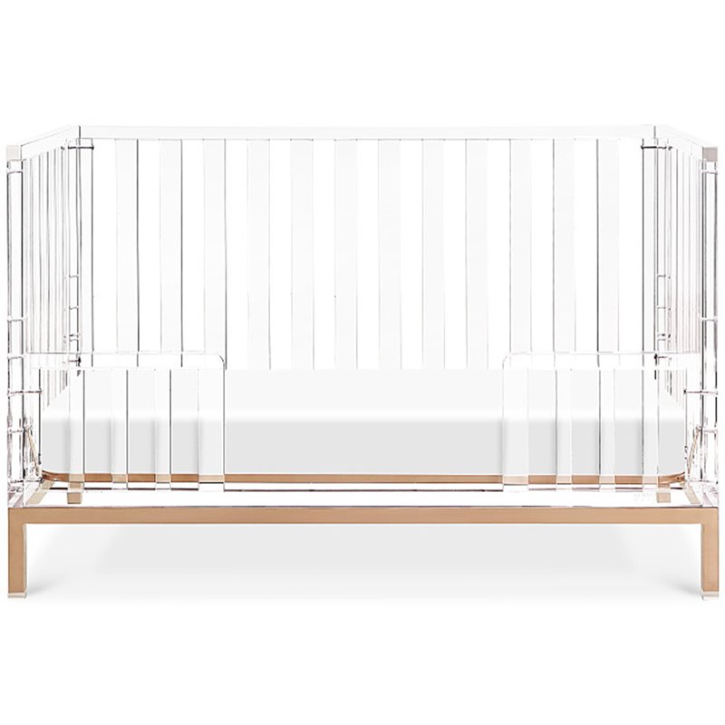 Nursery Works Luma Crib in Acrylic with Rose Gold