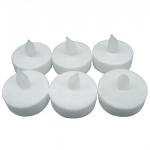 Yosemite Decorative LED Tealight Candle in White (Set of 6)