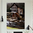 Yosemite Home Decor 'River Mill' Glass Photographic Print in Multi-Color