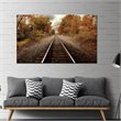 Yosemite Home Decor 'Autumn Rails' Glass Photographic Print in Multi-Color