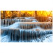 Yosemite Home Decor 'Autumn Waterfall' Glass Photographic Print in Multi-Color