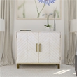 Yosemite Home Decor Ashdla Solid Mindi Wood Accent Cabinet in White
