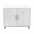 Yosemite Home Decor Ashdla Solid Mindi Wood Accent Cabinet in White