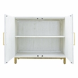 Yosemite Home Decor Ashdla Solid Mindi Wood Accent Cabinet in White