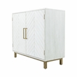 Yosemite Home Decor Ashdla Solid Mindi Wood Accent Cabinet in White