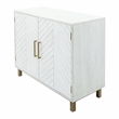 Yosemite Home Decor Ashdla Solid Mindi Wood Accent Cabinet in White