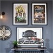 Yosemite Home Decor 'Detroit Legends' 3D Collage Glass Wall Art in Multi-Color