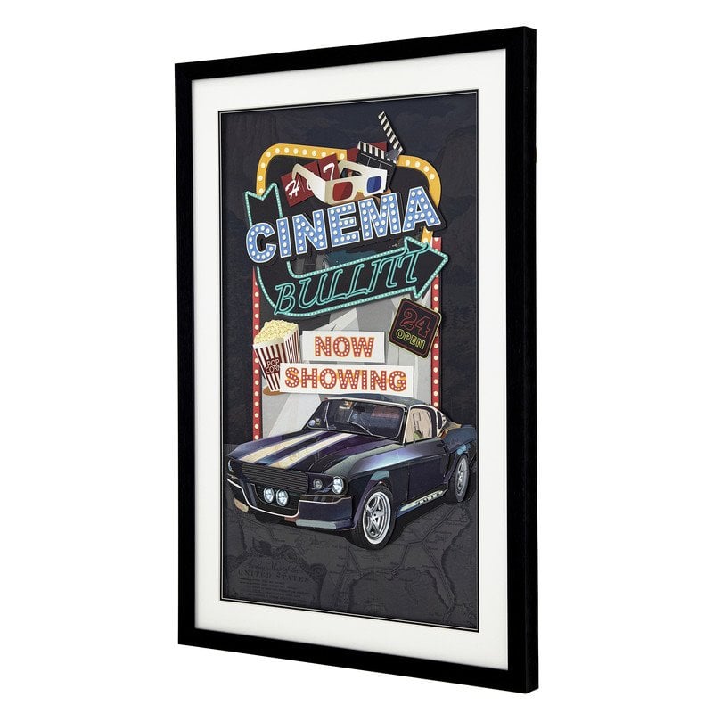 Yosemite Home Decor 'Detroit Legends' 3D Collage Glass Wall Art in Multi-Color
