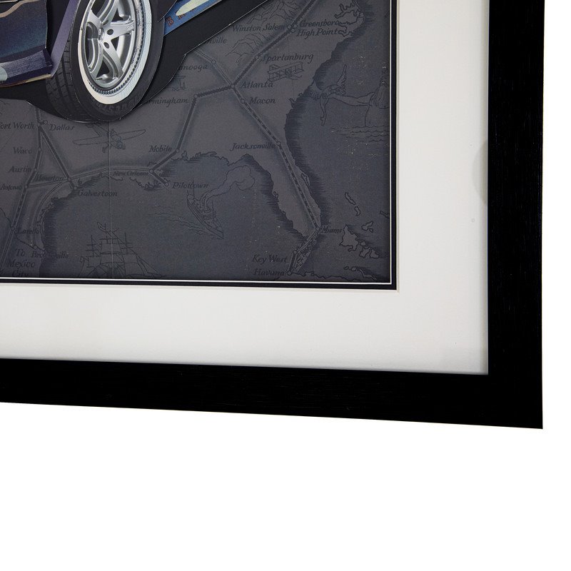 Yosemite Home Decor 'Detroit Legends' 3D Collage Glass Wall Art in Multi-Color