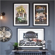 Yosemite Home Decor 'Detroit Legends 2' 3D Collage Glass Wall Art in Multi-Color