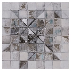 Yosemite Home Decor &quotSky Fractal II&quot Wood Gallery Wrapped Wall Art in Gray