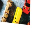 Yosemite Home Decor 'Playful Collectibles' Glass/Wood Photo in Multi-Color