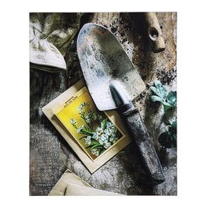 Yosemite Home Decor 'Earthy Charm II' Glass/Wood Photo in Multi-Color
