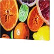 Yosemite Home Decor 'Citrus Feast' Glass/Wood Photo in Multi-Color