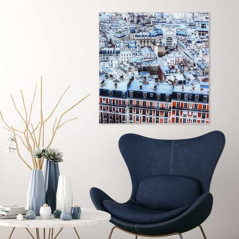 Yosemite Home Decor 'Au Revoir I' Glass/Wood Photo in Multi-Color