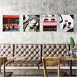 Yosemite Home Decor 'Parisian Bistro' Glass/Wood Photo in Multi-Color