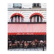 Yosemite Home Decor 'Parisian Bistro' Glass/Wood Photo in Multi-Color