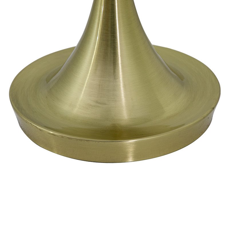 Yosemite Home Decor Bryce 1-Light Metal Table Lamp with Shade in Brushed Gold