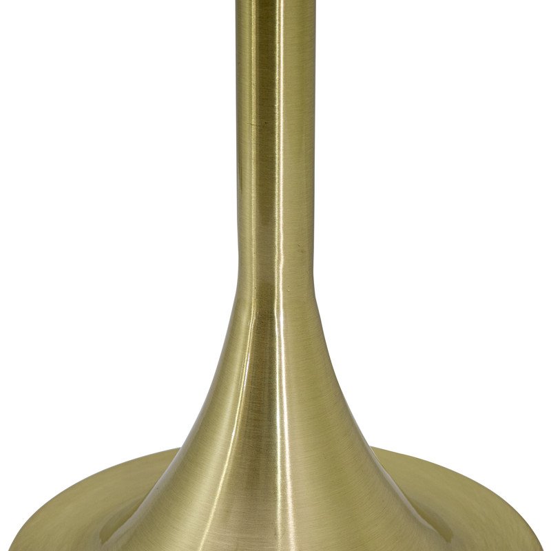 Yosemite Home Decor Bryce 1-Light Metal Table Lamp with Shade in Brushed Gold